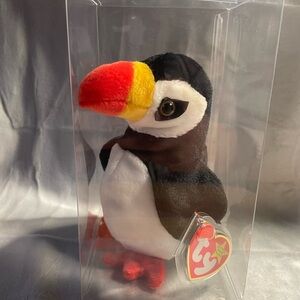 Ty Beanie Babies Puffer Plush with Red and Yellow Beak - Retired - Collectible